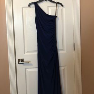 Maxi formal navy blue dress